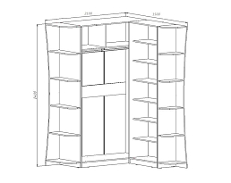 Изображение товара Шкаф-купе угловой Очами на сайте adeta.ru