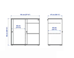 Изображение товара Комод Вихалс 114 white ИКЕА (IKEA)  на сайте adeta.ru